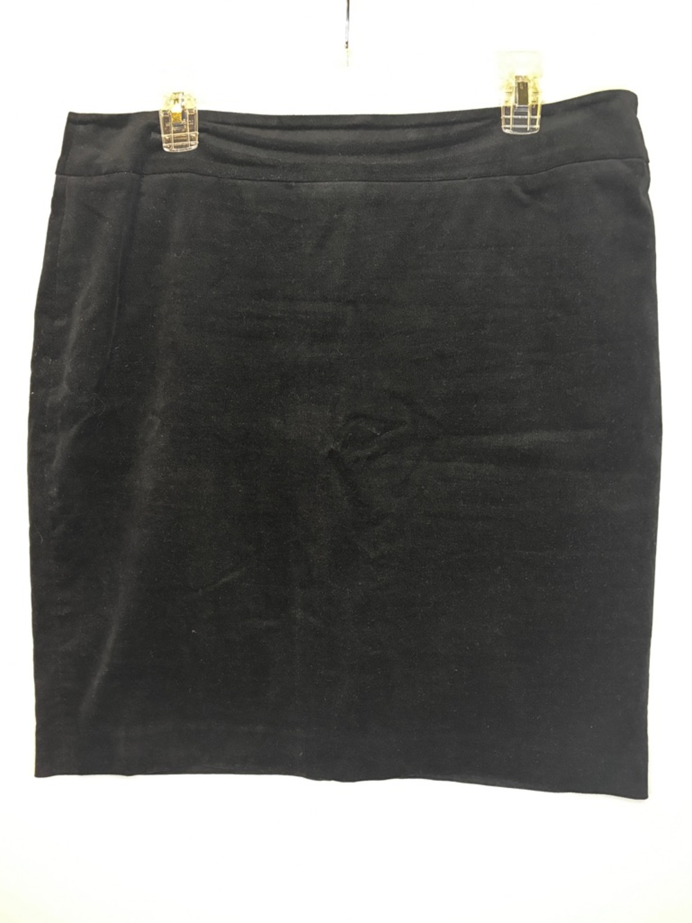 LOFT Black Cotton VELVET Pencil Skirt -14P-